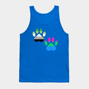 Aro Polysexual Pride Paws Tank Top